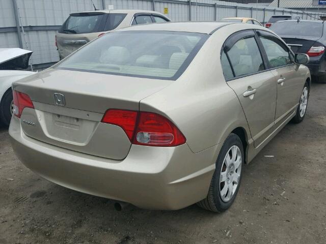 1HGFA16558L069617 - 2008 HONDA CIVIC LX GOLD photo 4