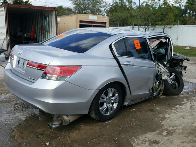 1HGCP2F67CA150154 - 2012 HONDA ACCORD SE SILVER photo 4