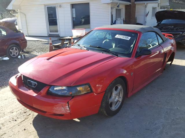 1FAFP44433F439419 - 2003 FORD MUSTANG RED photo 2