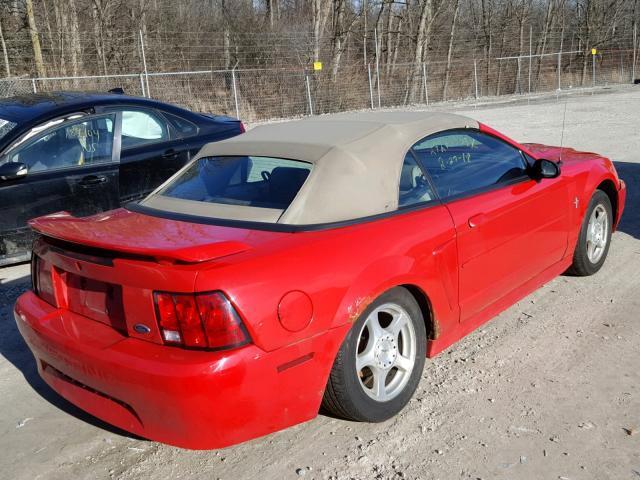 1FAFP44433F439419 - 2003 FORD MUSTANG RED photo 4