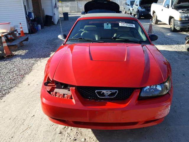 1FAFP44433F439419 - 2003 FORD MUSTANG RED photo 9