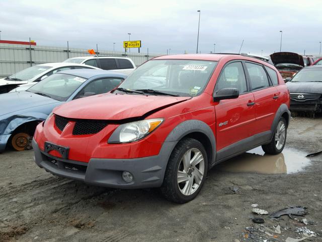 5Y2SN62L33Z412711 - 2003 PONTIAC VIBE GT RED photo 2