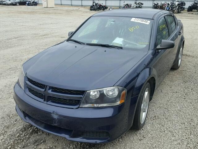 1C3CDZAB6EN190326 - 2014 DODGE AVENGER SE BLUE photo 2