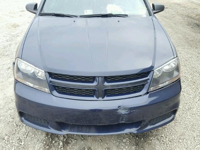 1C3CDZAB6EN190326 - 2014 DODGE AVENGER SE BLUE photo 7