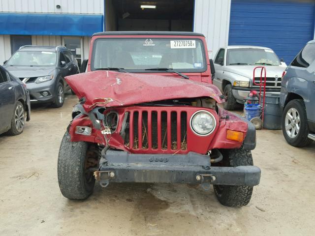 1J4FY19S3WP784505 - 1998 JEEP WRANGLER / RED photo 9