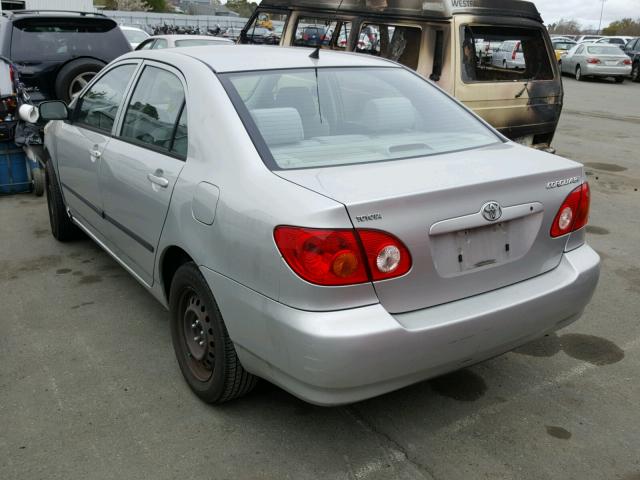 1NXBR32E93Z018563 - 2003 TOYOTA COROLLA CE SILVER photo 3