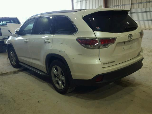 5TDYKRFH7FS058773 - 2015 TOYOTA HIGHLANDER WHITE photo 3