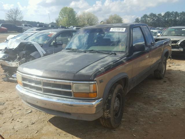 1B7GL23Y7MS341909 - 1991 DODGE DAKOTA BROWN photo 2