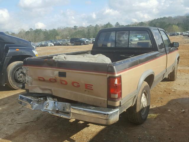 1B7GL23Y7MS341909 - 1991 DODGE DAKOTA BROWN photo 4