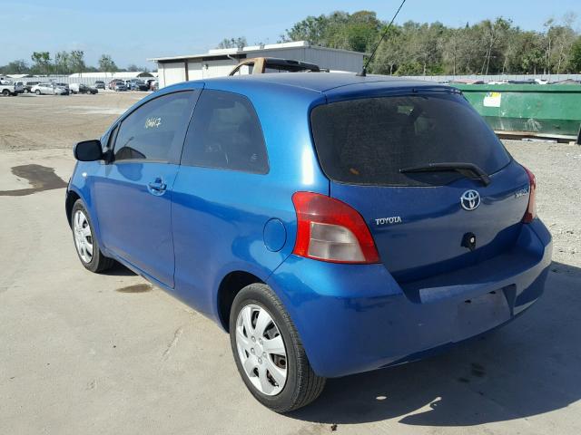 JTDJT923085159798 - 2008 TOYOTA YARIS BLUE photo 3