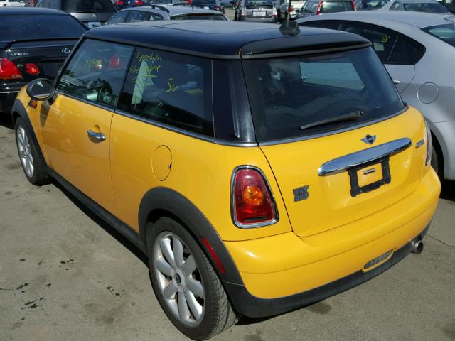 WMWMF33597TT50385 - 2007 MINI COOPER YELLOW photo 3