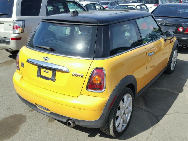 WMWMF33597TT50385 - 2007 MINI COOPER YELLOW photo 4