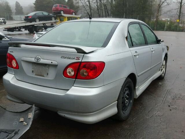 2T1BR30E68C933060 - 2008 TOYOTA COROLLA CE SILVER photo 4