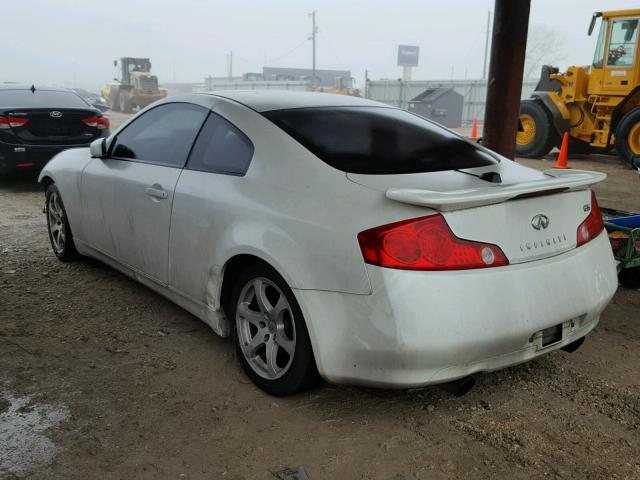 JNKCV54E43M204605 - 2003 INFINITI G35 WHITE photo 3