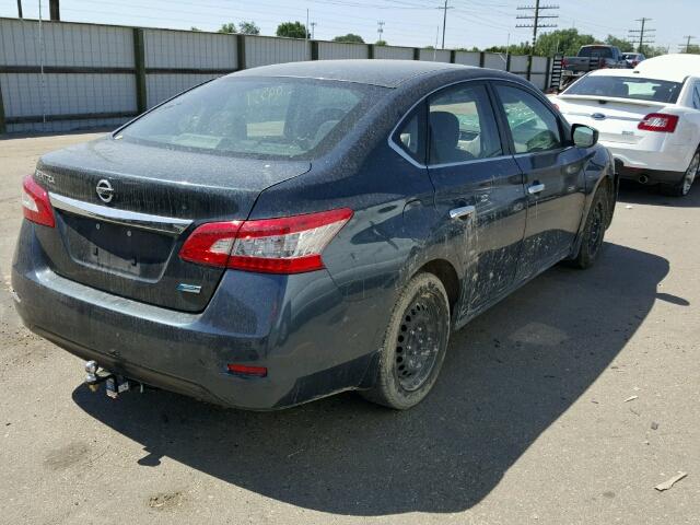 3N1AB7AP1DL773638 - 2013 NISSAN SENTRA S BLUE photo 4