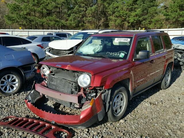 1C4NJPBA7FD170522 - 2015 JEEP PATRIOT SP MAROON photo 2