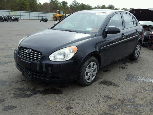 KMHCN46C39U374496 - 2009 HYUNDAI ACCENT GLS BLACK photo 2