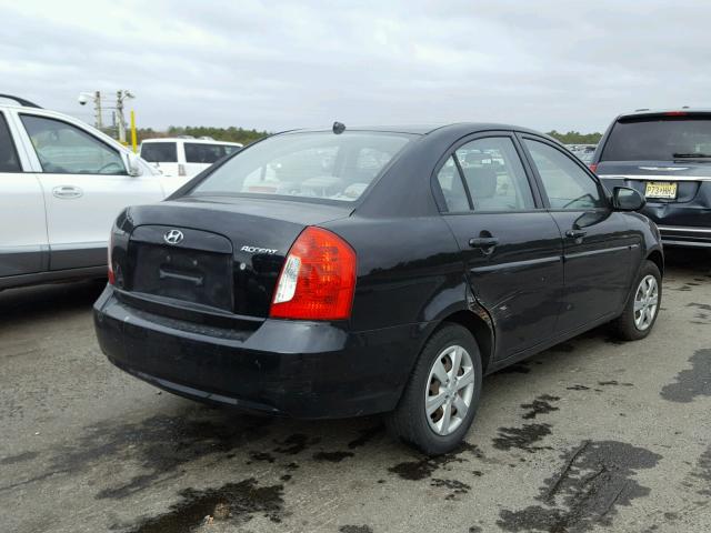 KMHCN46C39U374496 - 2009 HYUNDAI ACCENT GLS BLACK photo 4