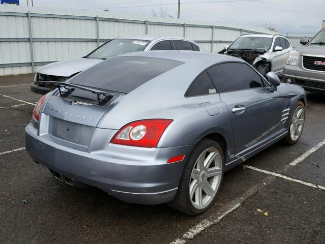 1C3AN69L75X034395 - 2005 CHRYSLER CROSSFIRE BLUE photo 4