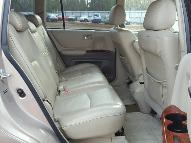 JTEDP21A940031880 - 2004 TOYOTA HIGHLANDER BEIGE photo 6