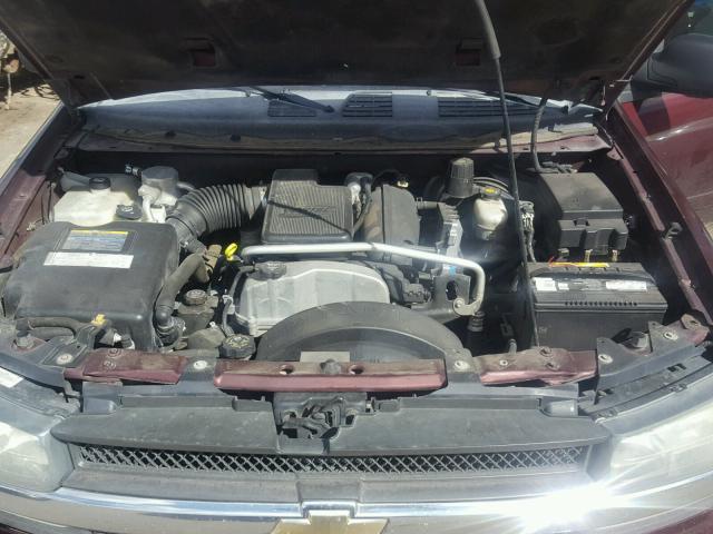 1GNDT13S462157921 - 2006 CHEVROLET TRAILBLAZE MAROON photo 7