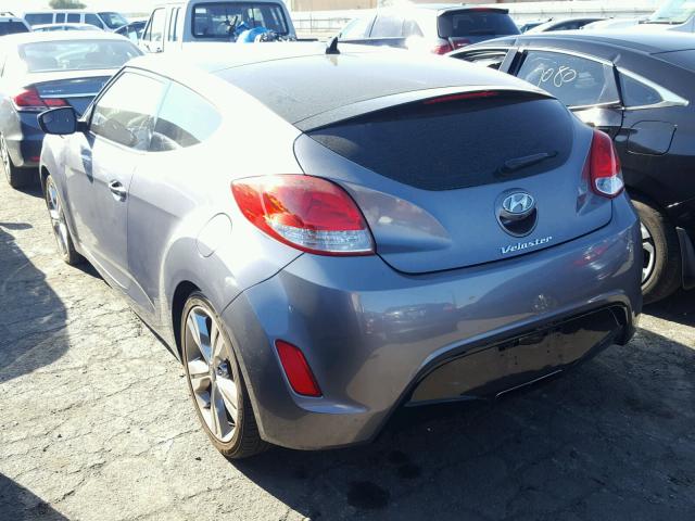 KMHTC6AD7GU253162 - 2016 HYUNDAI VELOSTER B GRAY photo 3