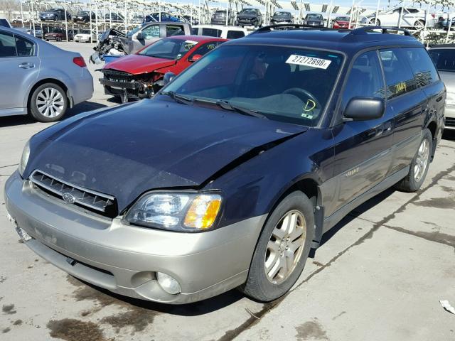 4S3BH675127613700 - 2002 SUBARU LEGACY OUT BLUE photo 2