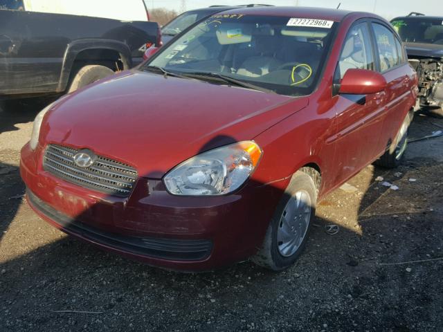 KMHCN46C48U219955 - 2008 HYUNDAI ACCENT GLS BURGUNDY photo 2