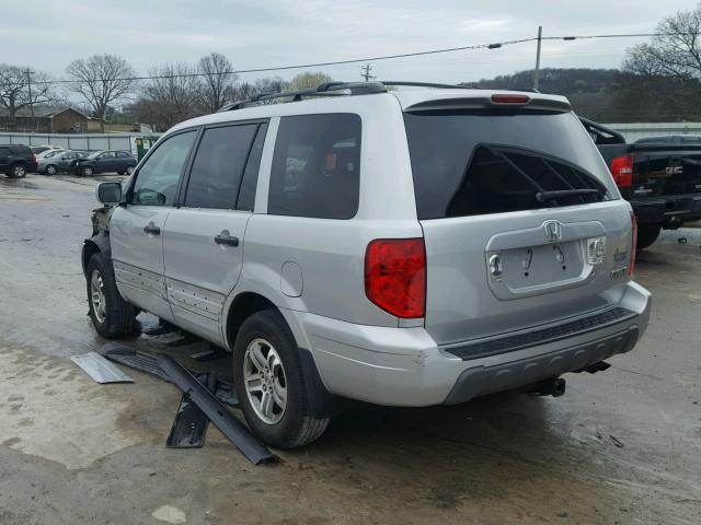 2HKYF18514H528940 - 2004 HONDA PILOT EXL SILVER photo 3