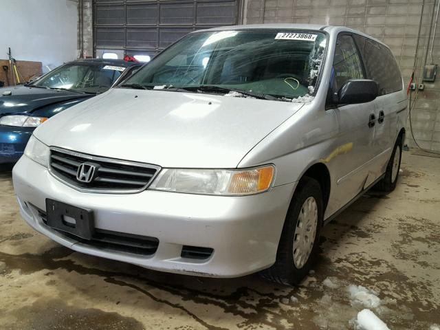 5FNRL18504B048318 - 2004 HONDA ODYSSEY LX SILVER photo 2