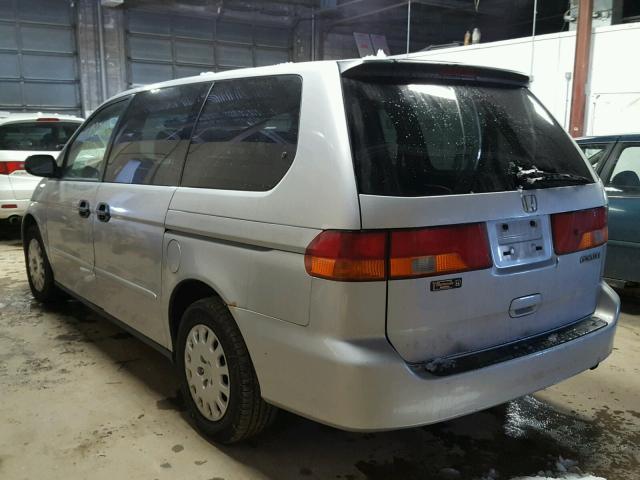 5FNRL18504B048318 - 2004 HONDA ODYSSEY LX SILVER photo 3