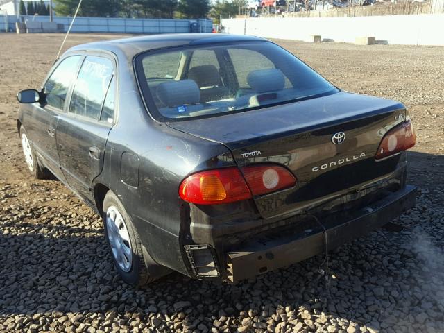 2T1BR12E11C471238 - 2001 TOYOTA COROLLA CE BLACK photo 3