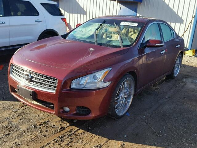 1N4AA5AP0AC861694 - 2010 NISSAN MAXIMA S MAROON photo 2