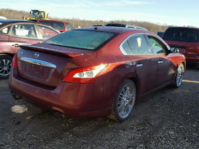 1N4AA5AP0AC861694 - 2010 NISSAN MAXIMA S MAROON photo 4