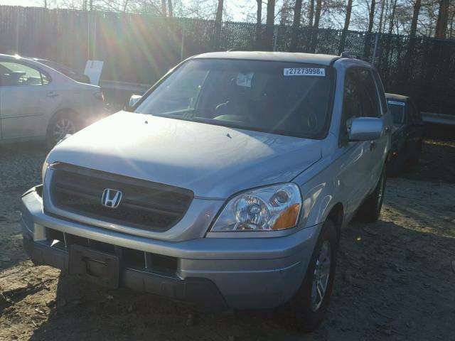 2HKYF18623H588555 - 2003 HONDA PILOT EXL BLUE photo 2