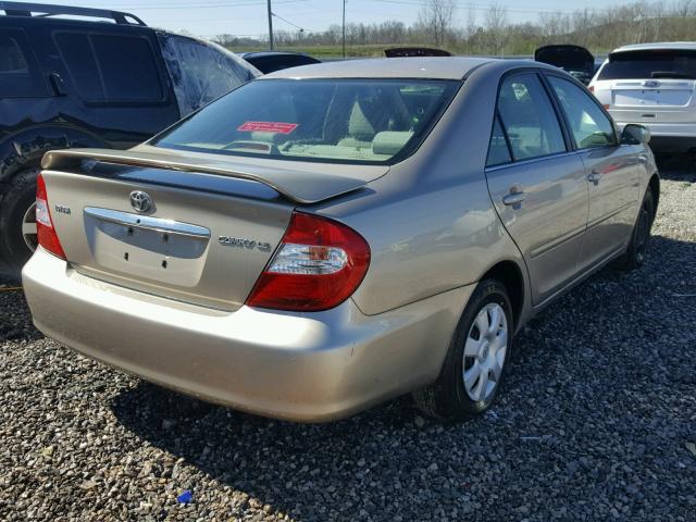 4T1BE32K33U215634 - 2003 TOYOTA CAMRY LE GOLD photo 4