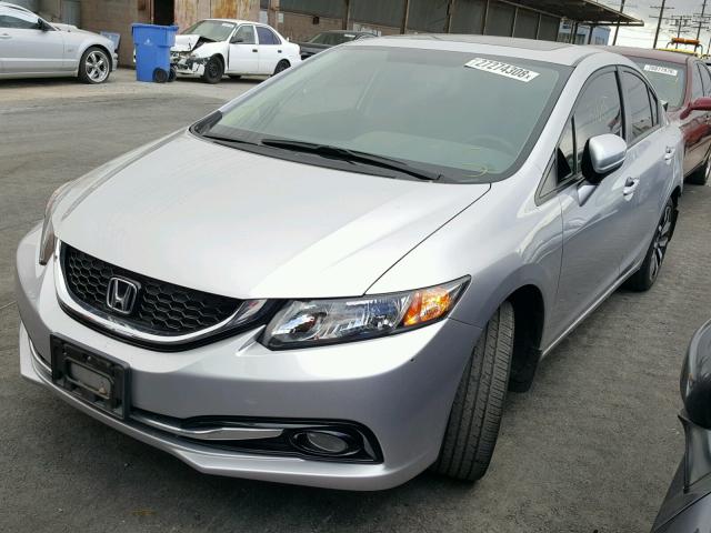 19XFB2F93FE206936 - 2015 HONDA CIVIC EXL SILVER photo 2