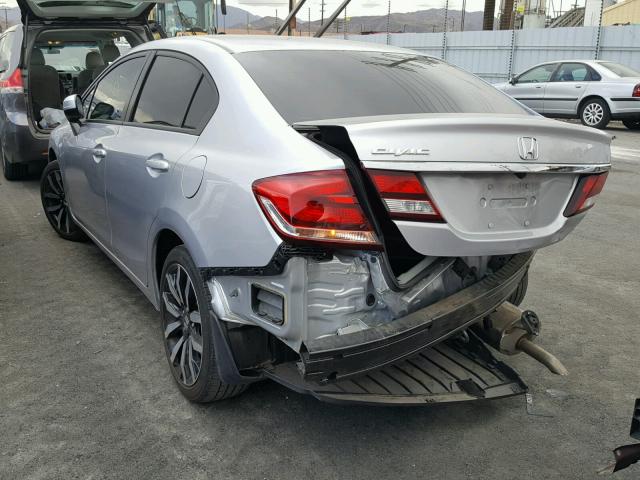 19XFB2F93FE206936 - 2015 HONDA CIVIC EXL SILVER photo 3