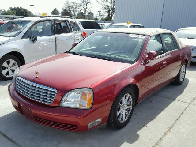 1G6KD57Y42U166607 - 2002 CADILLAC DEVILLE RED photo 2