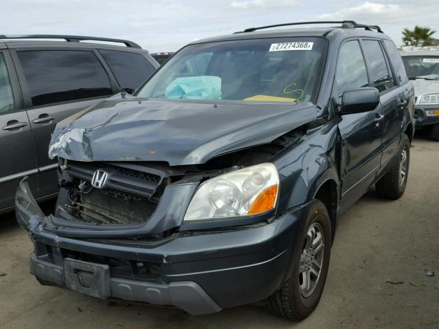 2HKYF18683H575843 - 2003 HONDA PILOT EXL GRAY photo 2