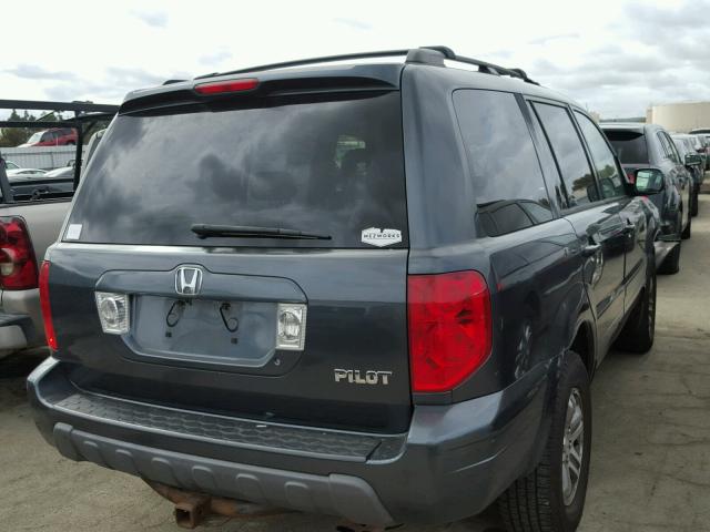 2HKYF18683H575843 - 2003 HONDA PILOT EXL GRAY photo 4