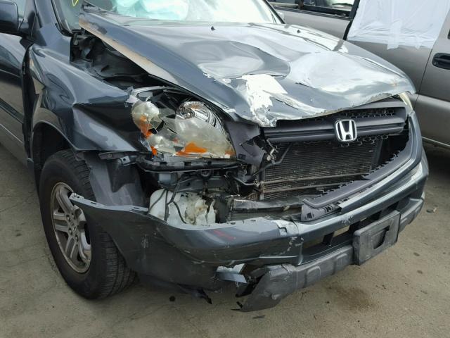 2HKYF18683H575843 - 2003 HONDA PILOT EXL GRAY photo 9