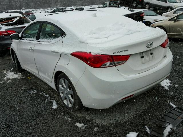 5NPDH4AE7DH209384 - 2013 HYUNDAI ELANTRA GL WHITE photo 3