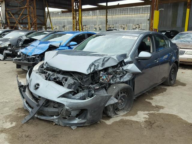 JM1BL1TF5D1730654 - 2013 MAZDA 3 I GRAY photo 2