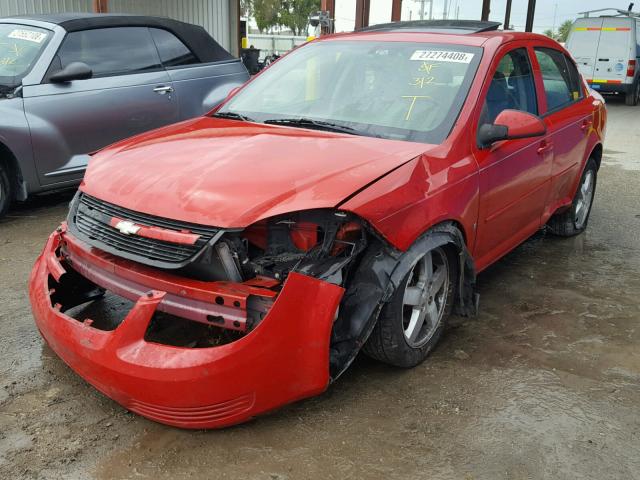 1G1AL55F267798693 - 2006 CHEVROLET COBALT LT RED photo 2