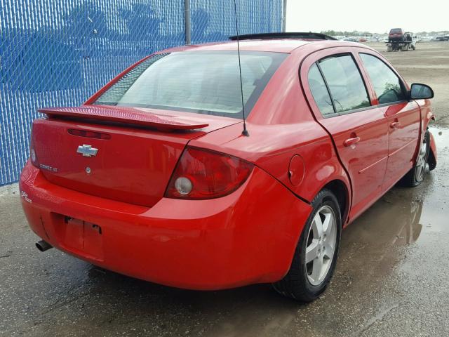 1G1AL55F267798693 - 2006 CHEVROLET COBALT LT RED photo 4