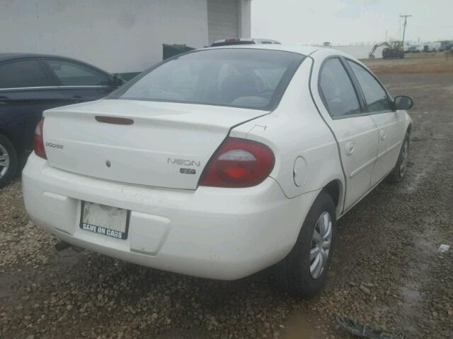 1B3ES56C35D214061 - 2005 DODGE NEON SXT WHITE photo 4