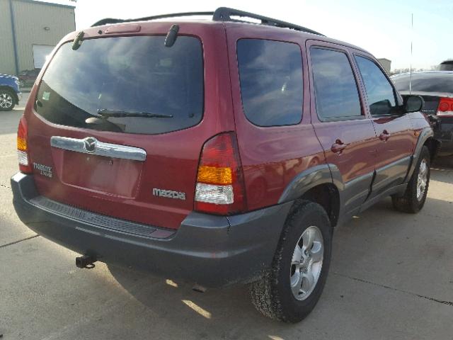 4F2YZ04103KM13864 - 2003 MAZDA TRIBUTE LX RED photo 4