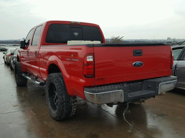 1FTSW21R48ED96190 - 2008 FORD F250 SUPER RED photo 3