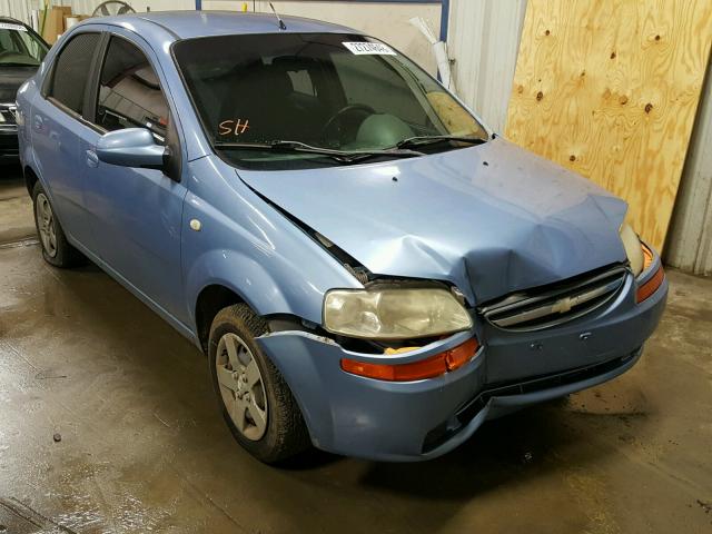 KL1TD52625B352192 - 2005 CHEVROLET AVEO BASE BLUE photo 1